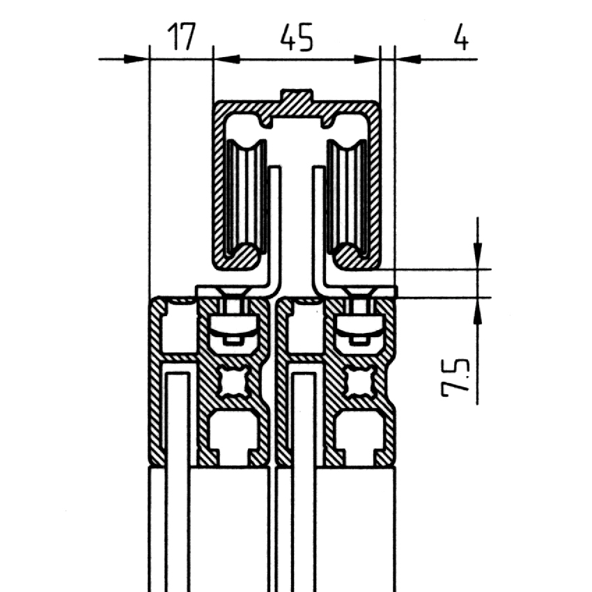 Poulies de porte coulissante - avec galet en fonte - à rainure angulaire en  forme de U - avec roulement à rouleaux - Ø du galet 60 à 160 mm - capacité  de charge 30 à 175 kg