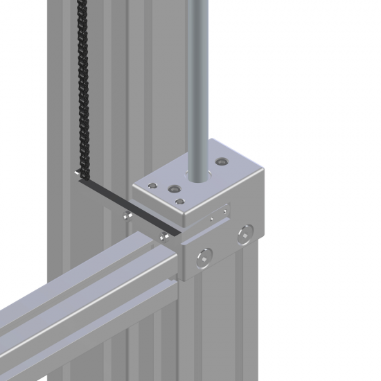 Porte relevable avec sécurité antichute