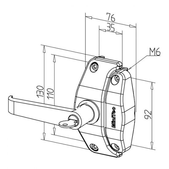 Verrou pour porte coulissante 30